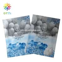 custom printed three side sealed flat bag facial mask packaging bag