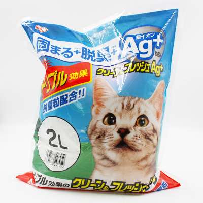 High Quality Custom Printed  2L 5L 6L 7L back seal cat litter packaging bag